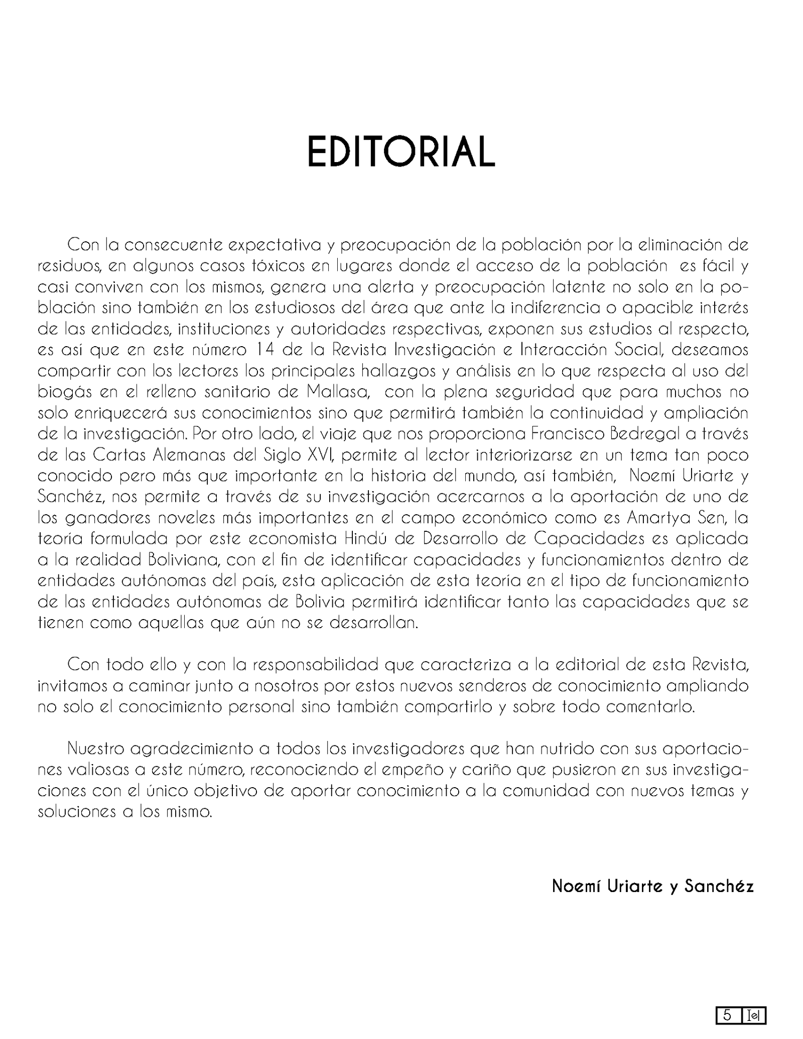 Editorial Revista Investigación e Interacción Social N° 17